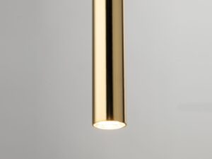 Miniaturka 3 - Zbliżenie złotego klosza lampy Sopel Lux 3 koło ze świecącą końcówką