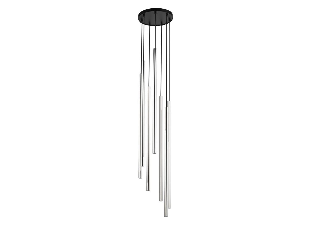 Lampa wisząca Sopel Lux 7 długi z siedmioma kloszami G9