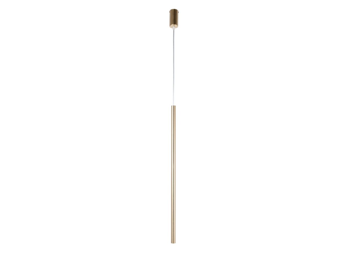 Lampa wisząca Sopel Premium 1 długi złoty szczotkowany