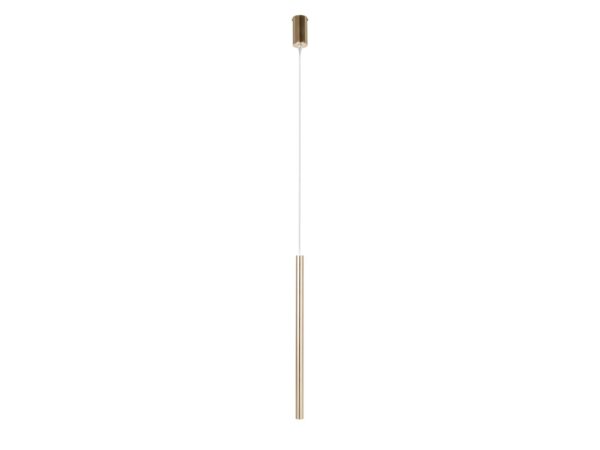 Lampa wisząca Sopel Premium 1 złoty szczotkowany, klosz 50 cm
