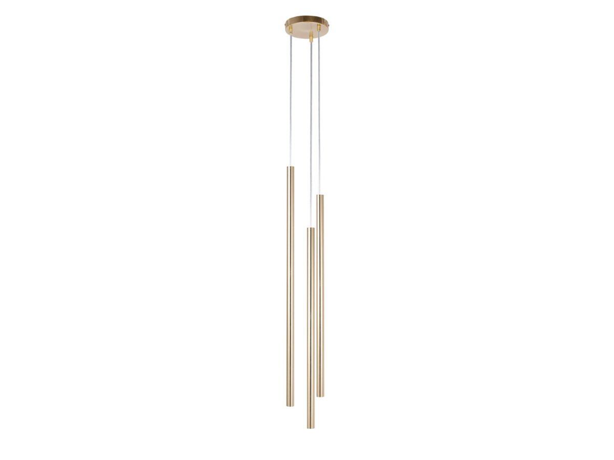 Lampa wisząca Sopel Premium 3 Koło długi złoty szczotkowany