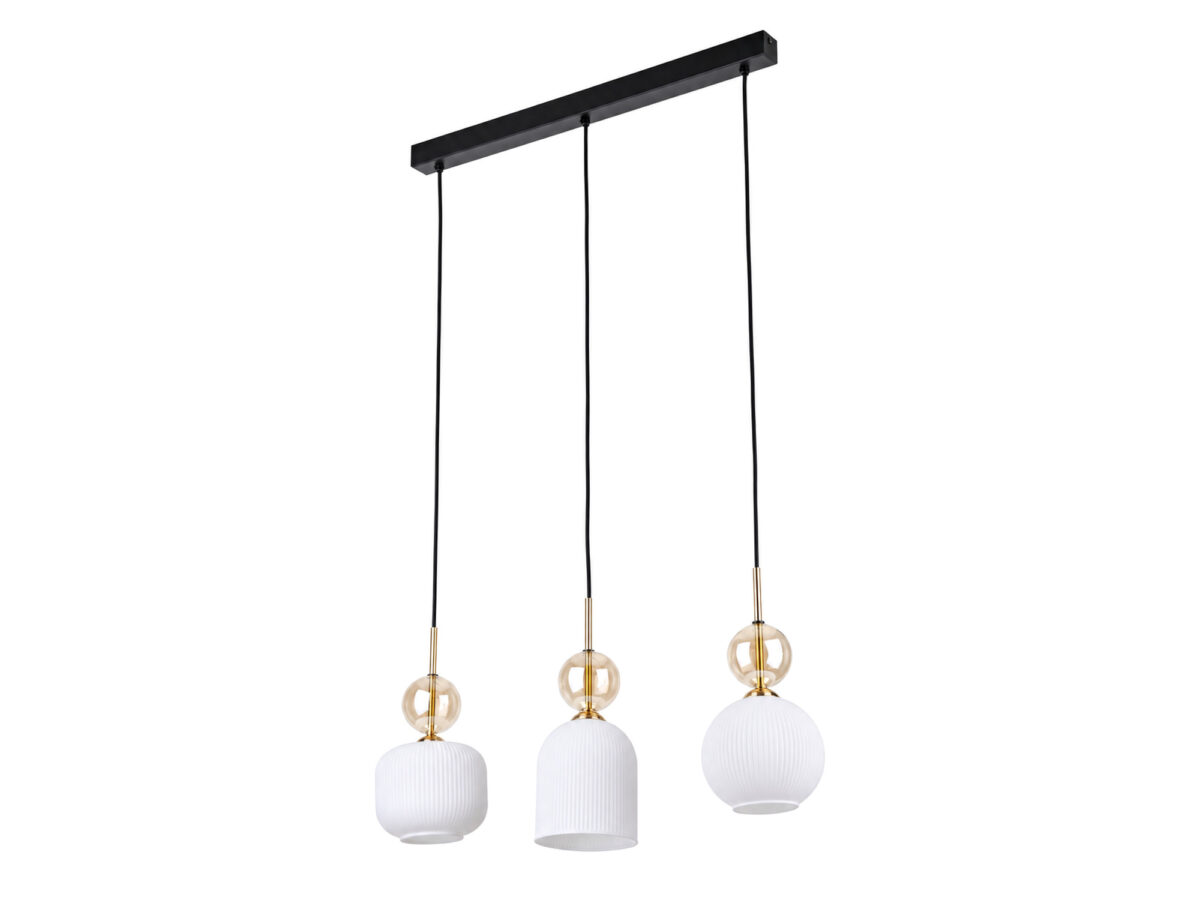 Lampa wisząca Sophia 3-punktowa ze szklanymi kloszami