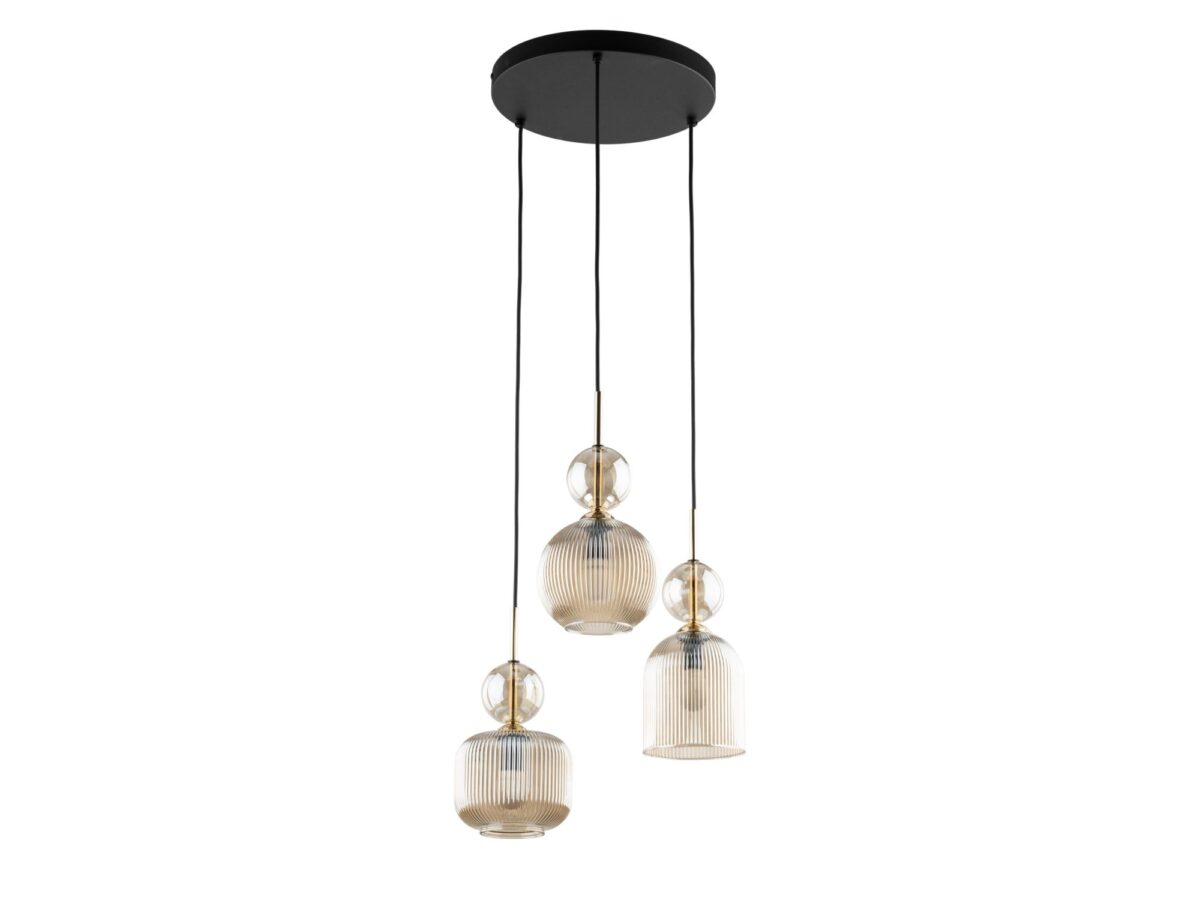 Lampa wisząca Sophia 3-punktowa ze szklanymi kloszami 41 cm