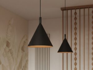 Miniaturka 52 - Lampa wisząca Sorvella 25 cm czarny nad blatem – zbliżenie