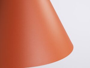 Miniaturka 18 - Lampa wisząca Sorvella 25 cm ochra czerwona – detal krawędzi klosza