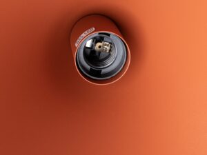 Miniaturka 20 - Lampa wisząca Sorvella 25 cm ochra czerwona – oprawka E27 od spodu