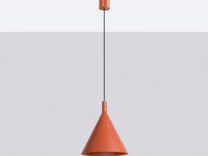 Miniaturka 16 - Lampa wisząca Sorvella 25 cm ochra czerwona we wnętrzu