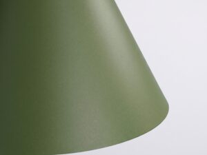 Miniaturka 28 - Lampa wisząca Sorvella 25 cm zielony oliwkowy – detal krawędzi klosza