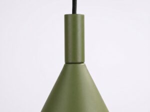 Miniaturka 29 - Lampa wisząca Sorvella 25 cm zielony oliwkowy – detal mocowania klosza