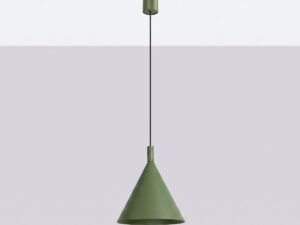 Miniaturka 26 - Lampa wisząca Sorvella 25 cm zielony oliwkowy we wnętrzu