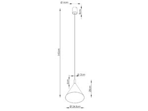 Miniaturka 5 - Lampa wisząca Sorvella 25 cm – ujęcie 6