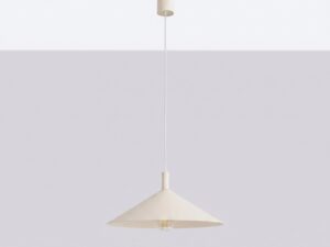 Miniaturka 101 - Lampa wisząca Sorvella 40 cm beżowy we wnętrzu