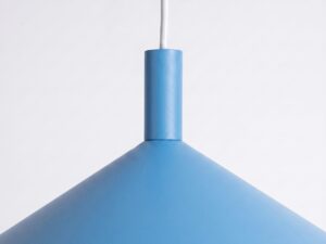 Miniaturka 11 - Lampa wisząca Sorvella 40 cm błękitny – detal mocowania klosza