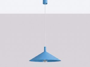 Miniaturka 7 - Lampa wisząca Sorvella 40 cm błękitny we wnętrzu