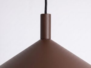 Miniaturka 22 - Lampa wisząca Sorvella 40 cm brązowy – detal mocowania klosza