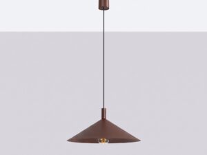 Miniaturka 18 - Lampa wisząca Sorvella 40 cm brązowy we wnętrzu