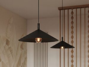 Miniaturka 119 - Lampa wisząca Sorvella 40 cm czarny nad blatem – zbliżenie