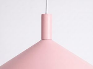 Miniaturka 63 - Lampa wisząca Sorvella 40 cm różowy – detal mocowania klosza