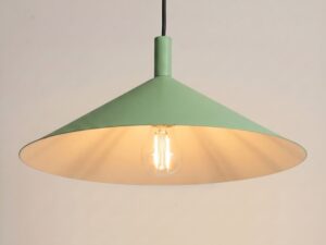Miniaturka 51 - Lampa wisząca Sorvella 40 cm szałwiowy – szeroki klosz ze światłem