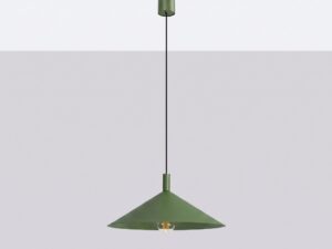 Miniaturka 93 - Lampa wisząca Sorvella 40 cm zielony oliwkowy we wnętrzu