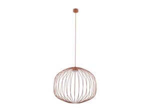 Miniaturka 2 - Lampa wisząca Sphera M ceglasty ażurowy klosz średnicy 58 cm na białym tle