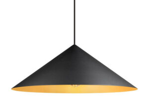 Miniaturka 2 - Lampa wisząca czarna ze złotym wnętrzem klosza Ø55 cm