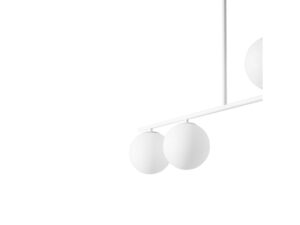 Miniaturka 5 - Lampa wisząca SUGURI A biała rozmiar S z czterema kulistymi kloszami