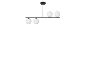 Miniaturka 2 - Lampa wisząca SUGURI A czarna w rozmiarze S z białymi kloszami