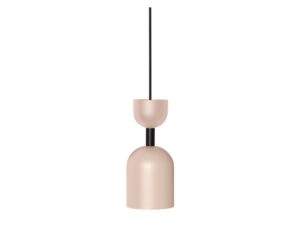 Miniaturka 15 - Beżowa lampa wisząca SUPURU z czarną rurką, pełny widok