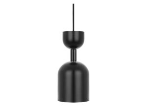 Miniaturka 4 - Czarna lampa wisząca SUPURU z metalowym kloszem, pełny widok