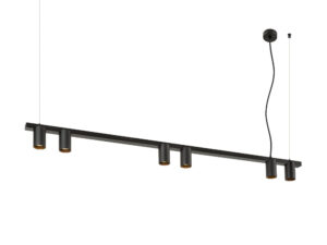 Miniaturka 5 - Czarna lampa wisząca Enola 2.0 M sześć reflektorów GU10 – packshot