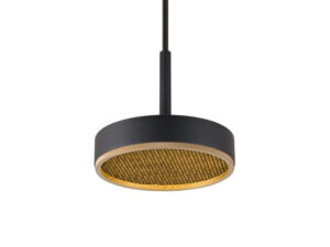 Miniaturka 4 - Lampa wisząca Grip! Flat 48 V, czarno-złota oprawa na szynie, widok główny