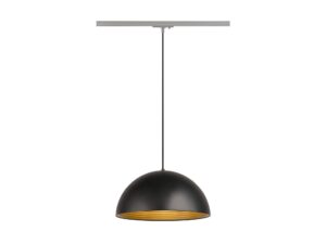 Miniaturka 4 - Lampa wisząca szynowa z czarno-złotym kloszem o średnicy 40 cm