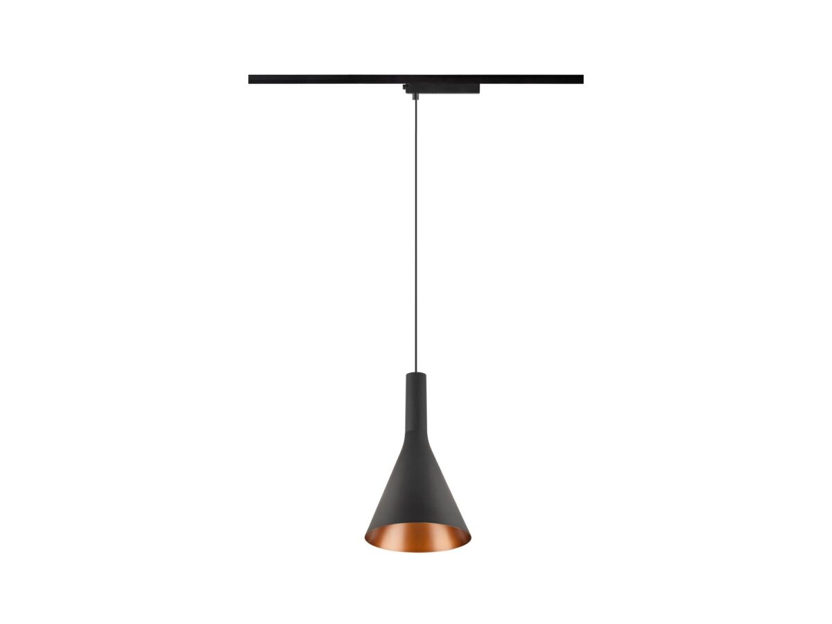 Lampa wisząca szynowa LED Lalu Set Cone 15 Ø15,2 cm czarna
