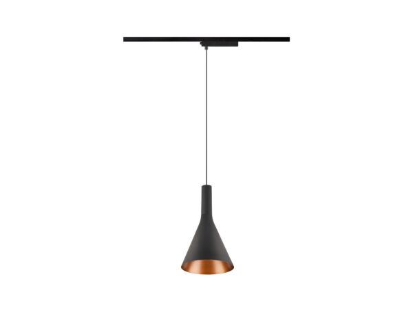 Czarna lampa wisząca Lalu Set Cone 15 – widok z przodu
