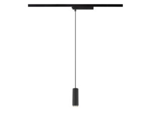 Miniaturka 6 - Czarna lampa wisząca LED do szyny jednofazowej – główna oprawa