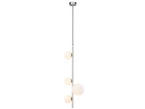 Miniaturka 3 - Lampa wisząca Taida nikiel z czterema szklanymi kulami