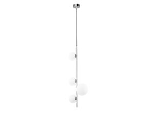 Miniaturka 2 - Lampa wisząca Taida z czterema białymi kulistymi kloszami