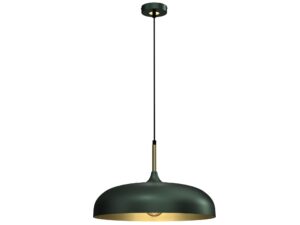 Miniaturka 2 - Zielona lampa wisząca Talesela 45 cm ze złotym kloszem od spodu