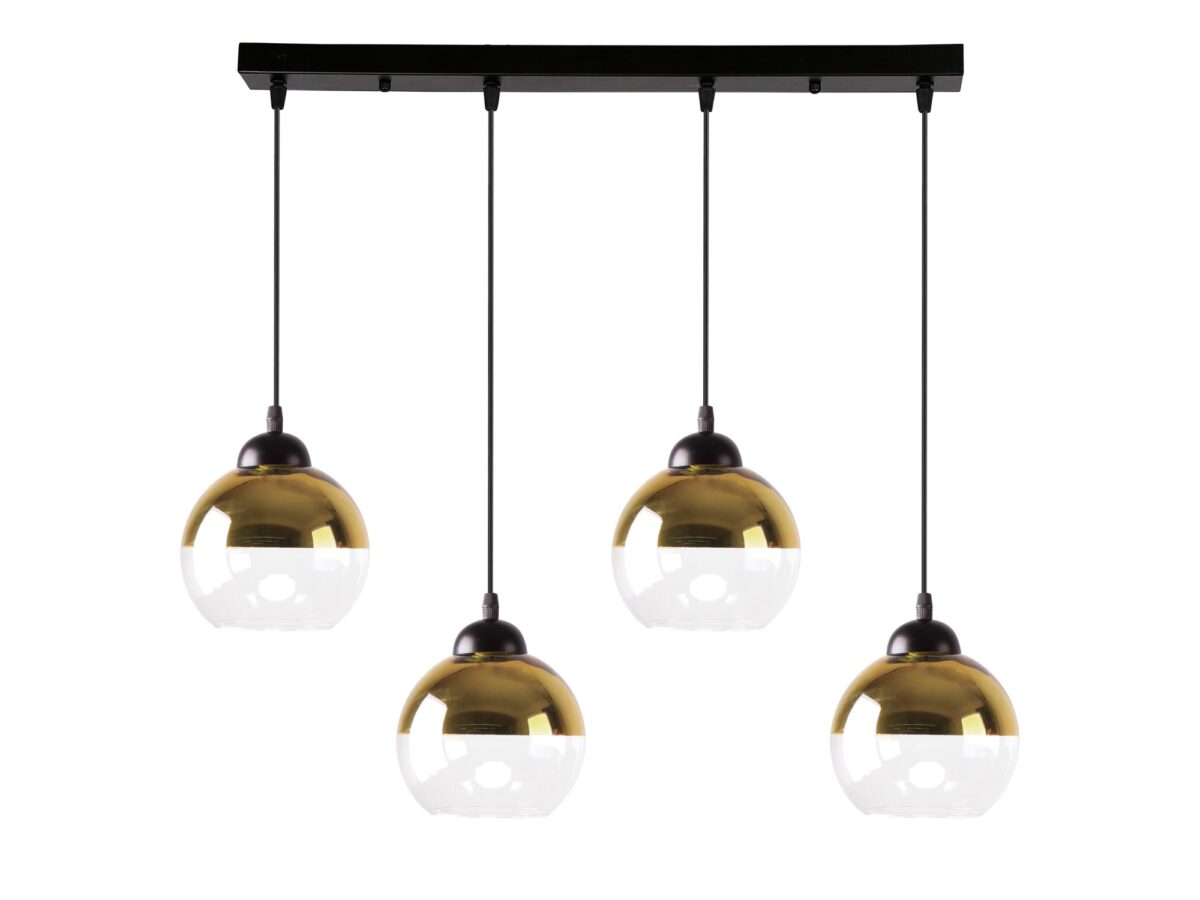 Lampa wisząca Talomina 4-punktowa czarno-złota