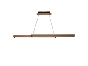 Miniaturka 4 - Lampa wisząca LED Tamelino dwa podłużne profile z czarną podsufitką