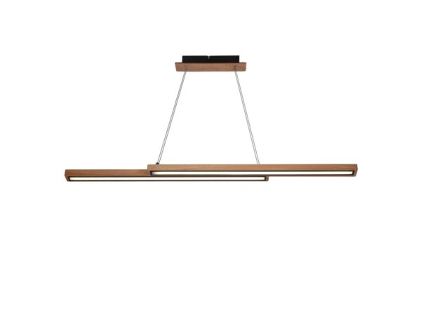 Lampa wisząca LED Tamelino dwa podłużne profile z czarną podsufitką