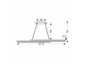 Miniaturka 1 - Lampa wisząca LED Tamelino drewniana podłużna 97,5 cm – zdjęcie 2