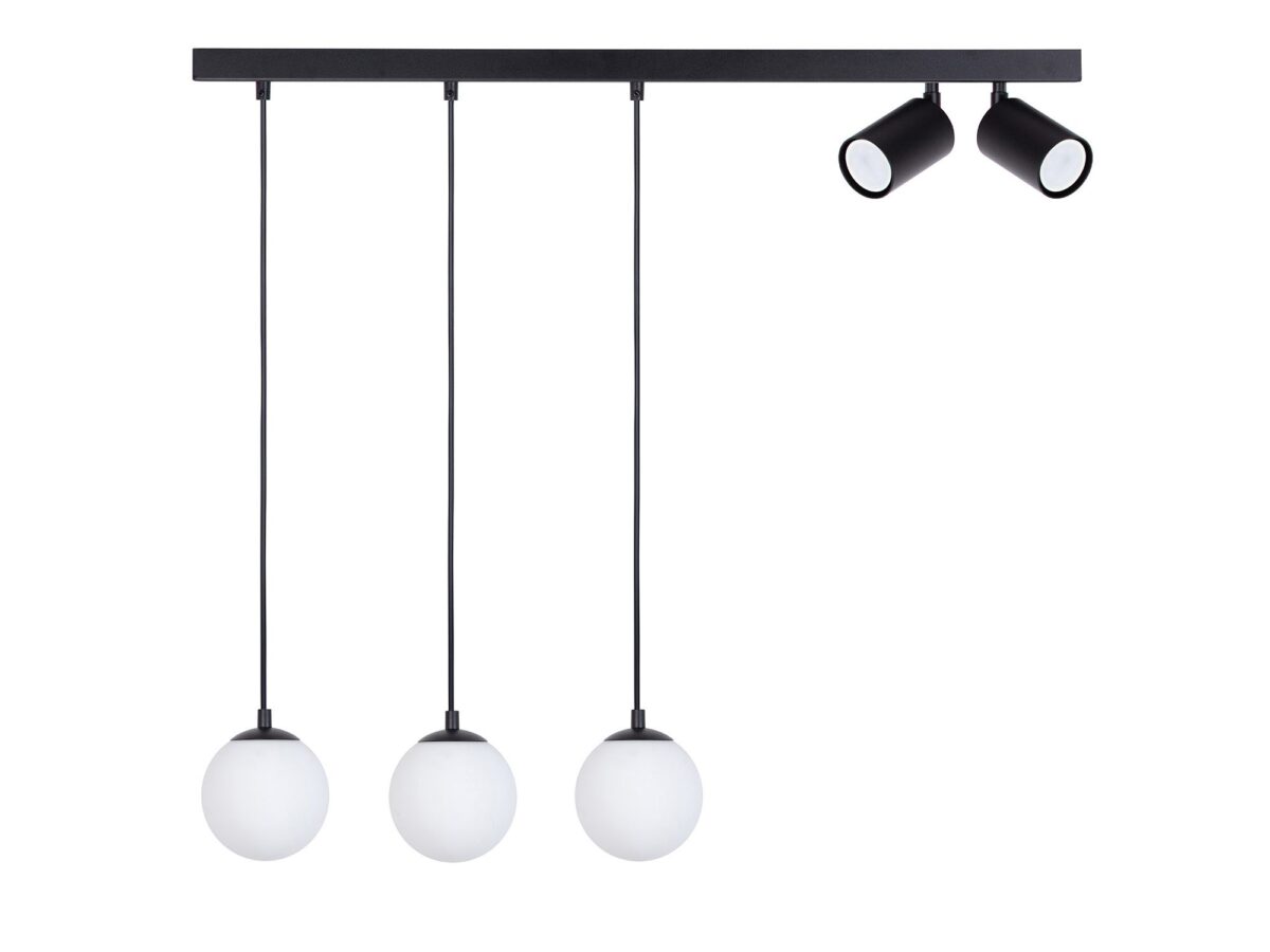 Lampa wisząca Tavira 3 + 2 czarna 5-punktowa