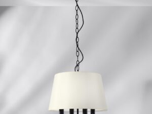 Miniaturka 1 - Czteropunktowa lampa wisząca Telerio w jasnym wnętrzu, zgaszona