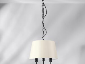 Miniaturka 1 - Lampa wisząca Telerio 3 punkty w aranżacji na jasnej ścianie