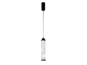 Miniaturka 5 - Lampa wisząca Telimio LED 10 W z krótką przezroczystą tubą na białym tle