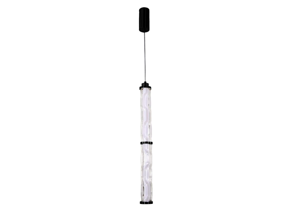 Lampa wisząca Telimio LED 18 W szklana tuba czarna