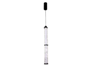Miniaturka 5 - Lampa wisząca Telimio LED 18 W z długą przezroczystą tubą na białym tle