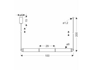 Miniaturka 4 - Lampa wisząca Telimio 97 cm – rysunek wymiarowy